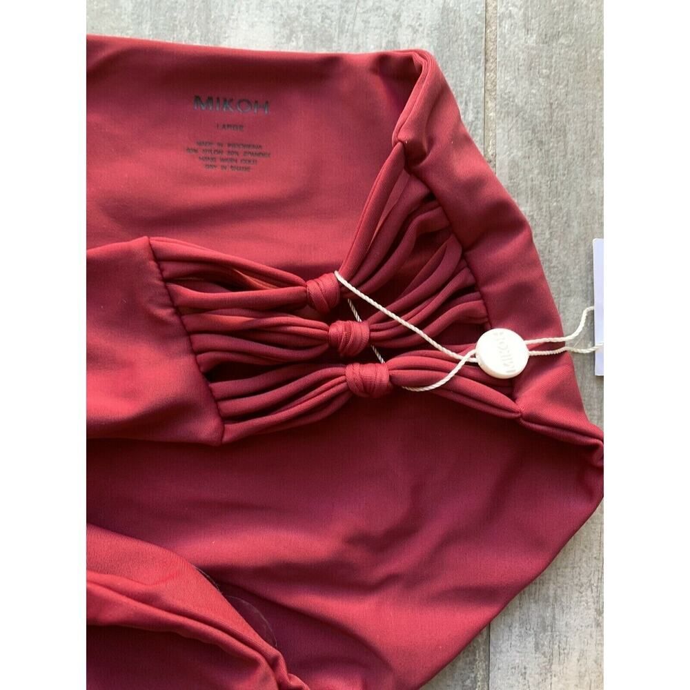 $112 MIKOH Barcelona Fuller Coverage Bikini Bottom NEW Macrame Sexy Strappy M - Picture 2 of 6